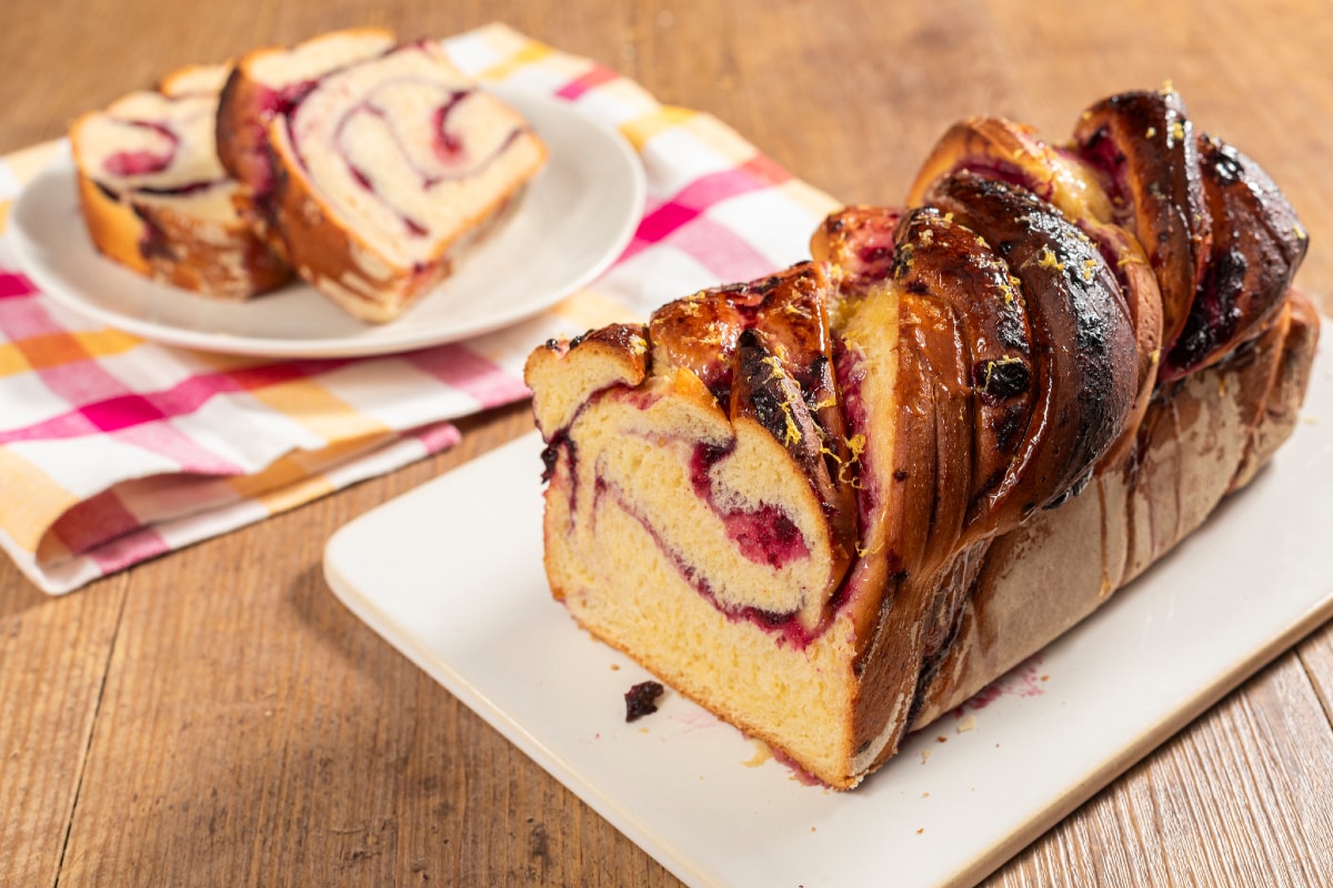 Babka au citron et myrtilles