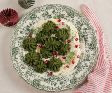 Pommes duchesse aux épinards
