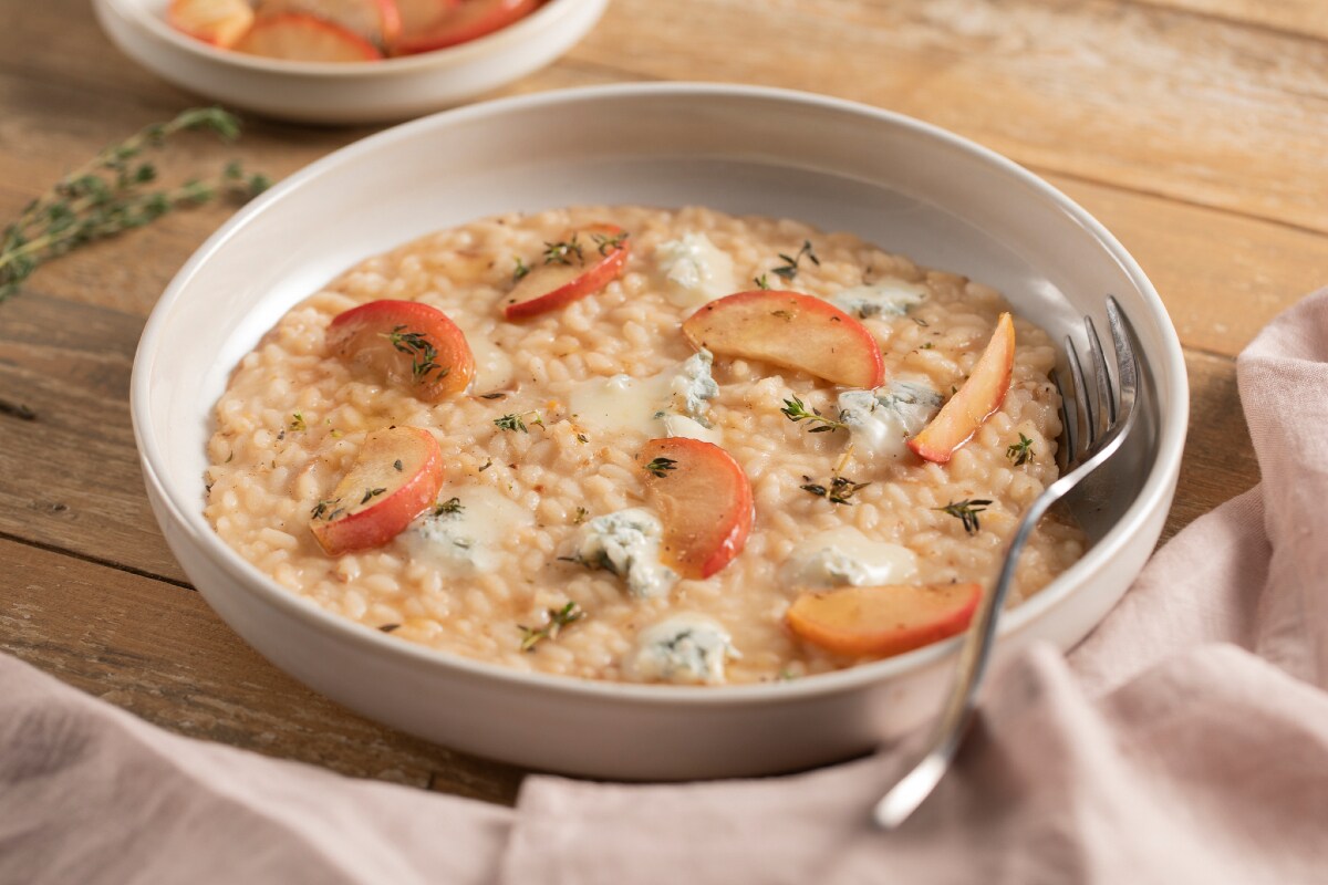 Risotto pommes et gorgonzola
