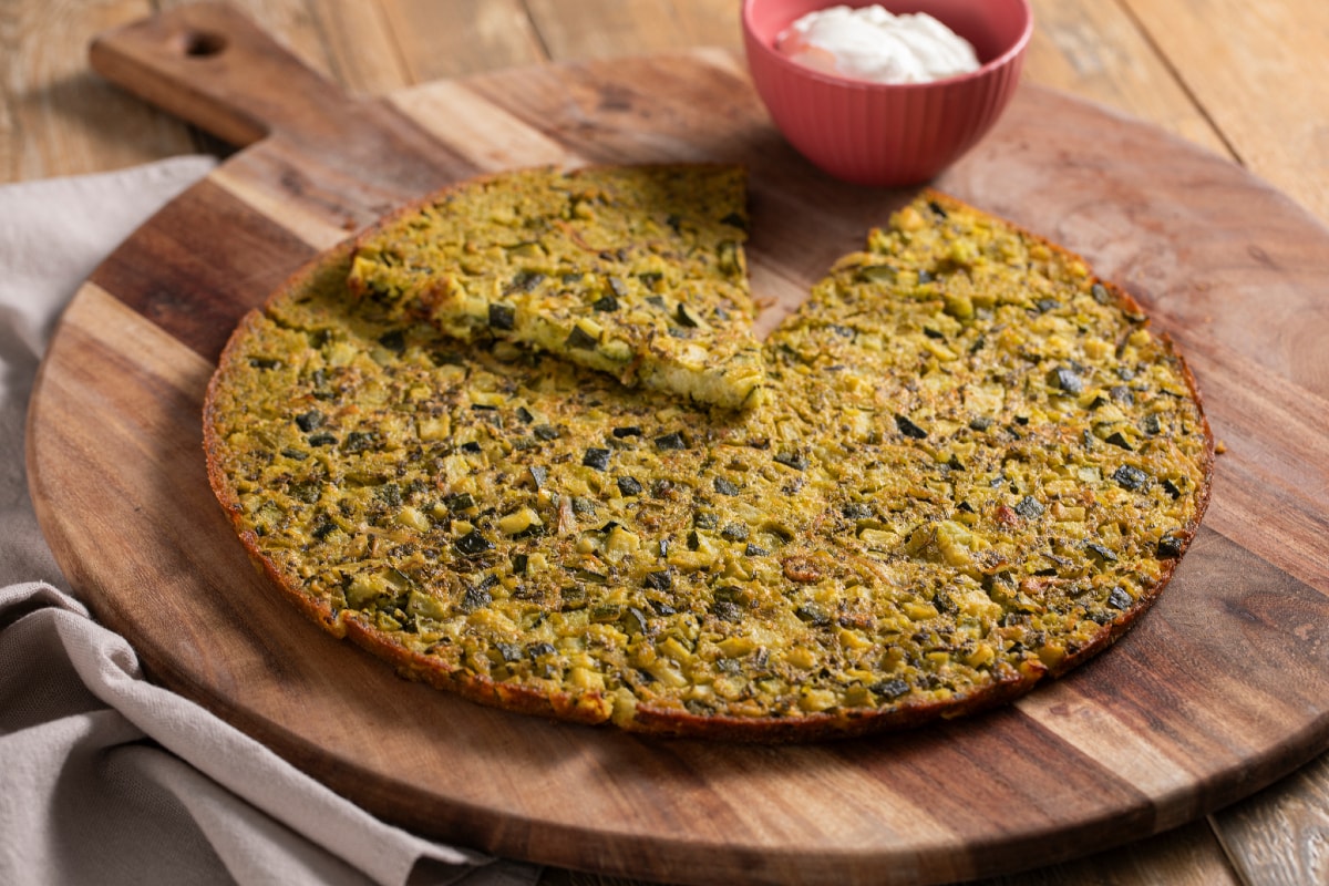 Farinata de pois chiches avec courgettes