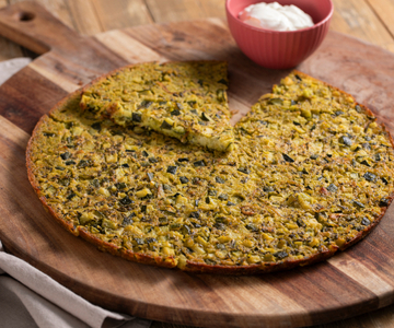 Farinata de pois chiches avec courgettes