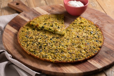Farinata de pois chiches avec courgettes