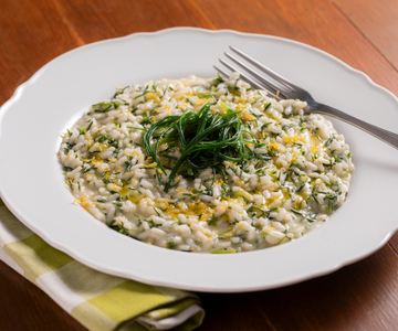 Risotto aux agretti et citron