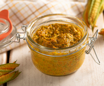 Pesto aux fleurs de courgette