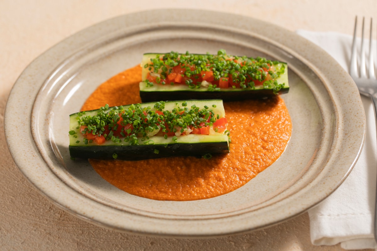 Concombres marinés farcis