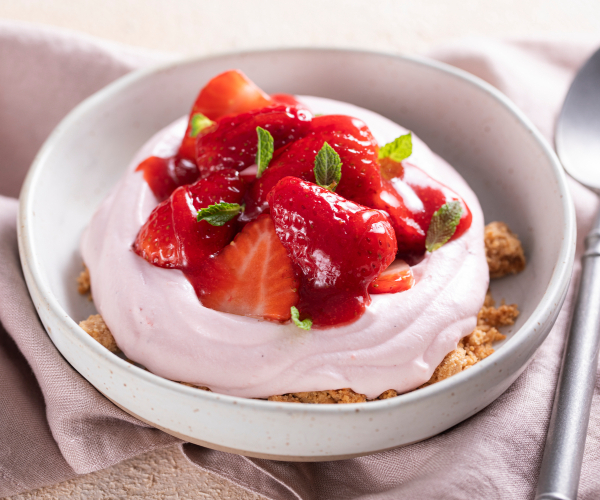 Coupe de chantilly aux fraises