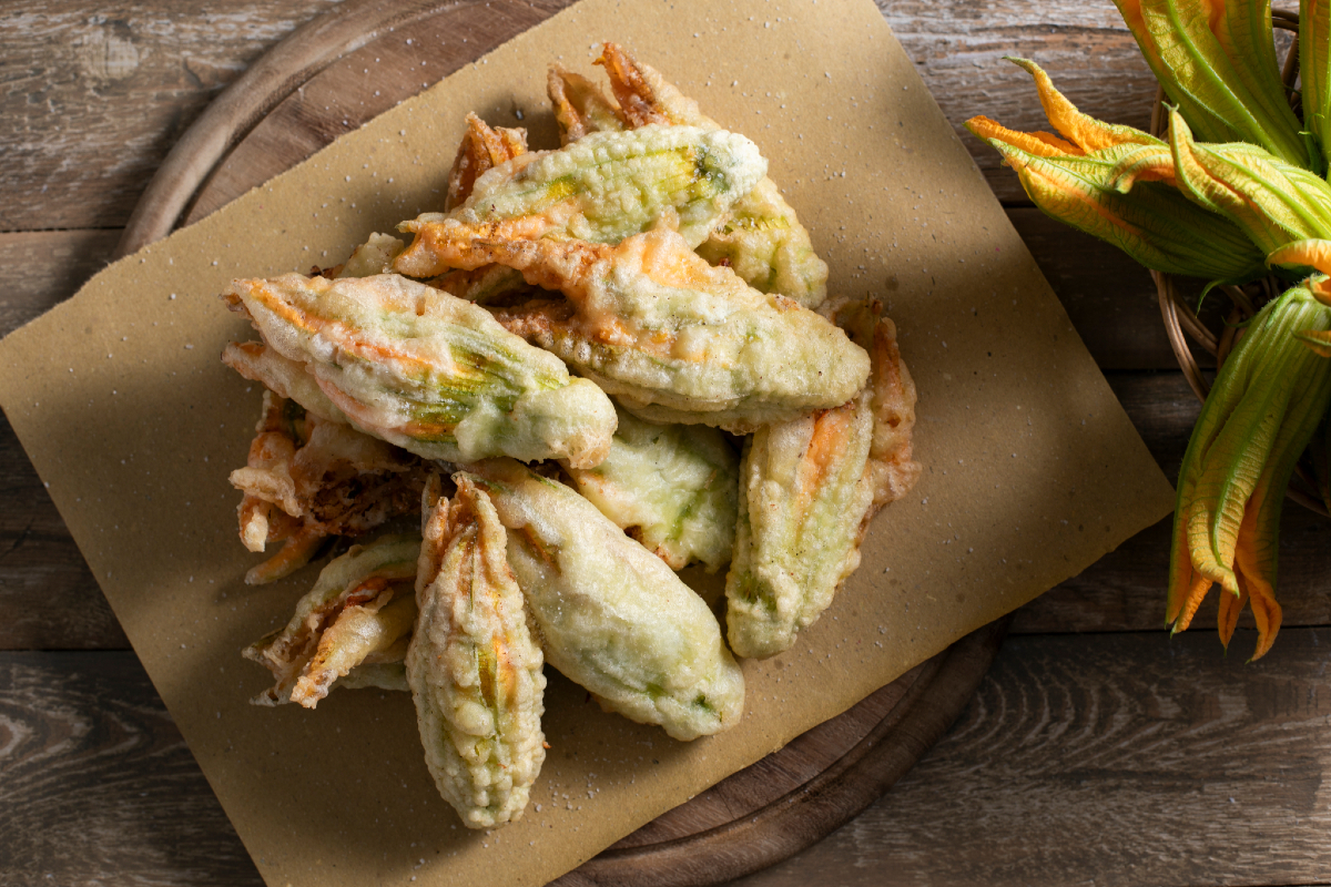 Fleurs de courgette farcies