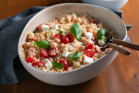 Couscous au saumon et feta