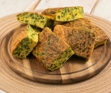 Omelette aux haricots verts dans la friteuse à air