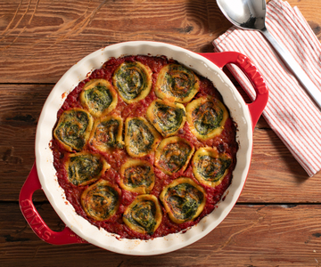 Rouleaux de pâte aux épinards