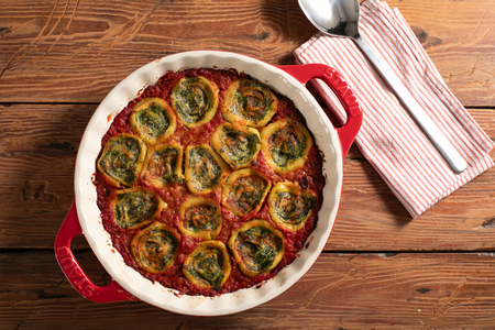 Rouleaux de pâte aux épinards