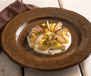 Gnocchi aux champignons et provola