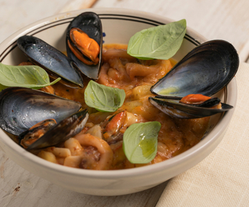 Pâtes et pommes de terre de la mer