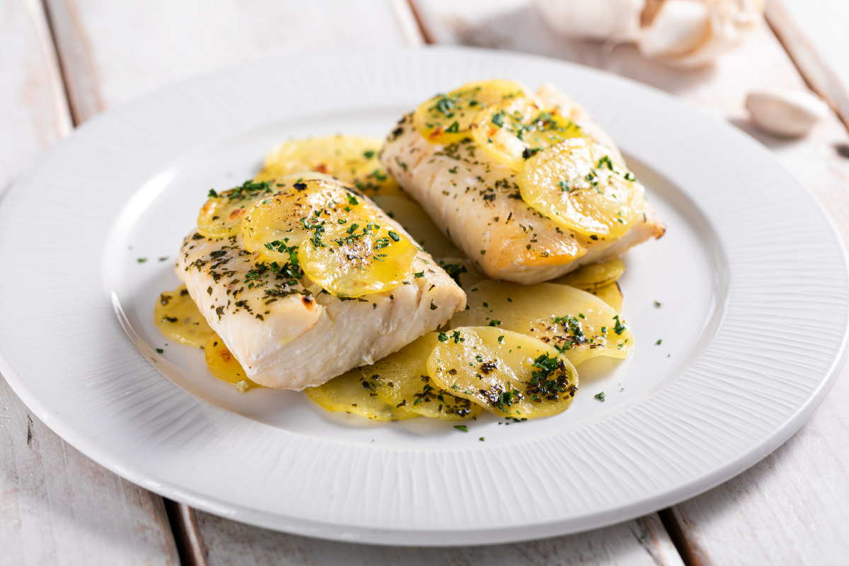 Cabillaud au four avec pommes de terre