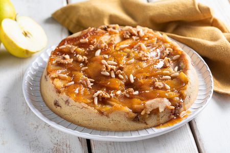 Gâteau renversé aux pommes vegan