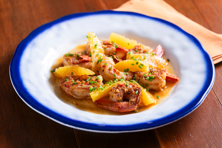 Crevettes à l'orange
