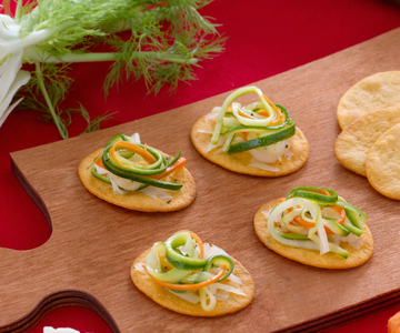 Galettes aux légumes julienne et Asiago