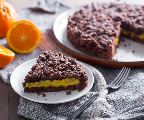 Gâteau émietté au chocolat et à l'orange