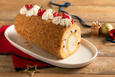 Roulé de pandoro à la crème de ricotta