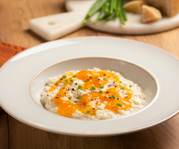 Risotto aux kakis et taleggio