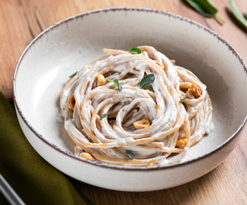 Pâtes aux noisettes et à la tome