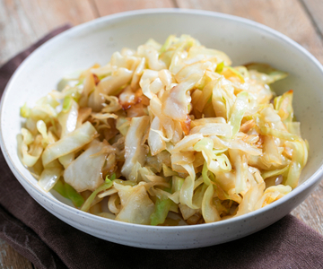 Chou blanc à la poêle