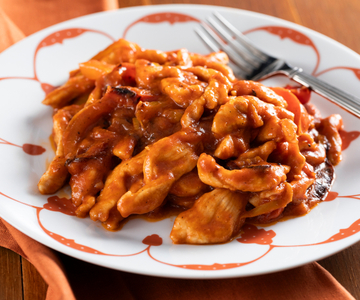 Émincé de poulet aux poivrons