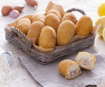 Croquettes de riz au thon et citron