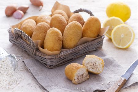 Croquettes de riz au thon et citron