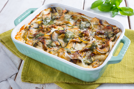 Lasagnes au pesto et aux courgettes