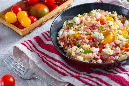 Salade de riz aux 4 tomates