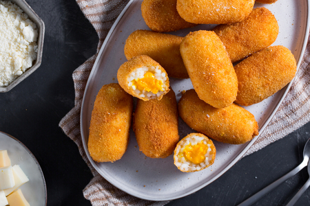 Croquettes de riz aux 4 fromages