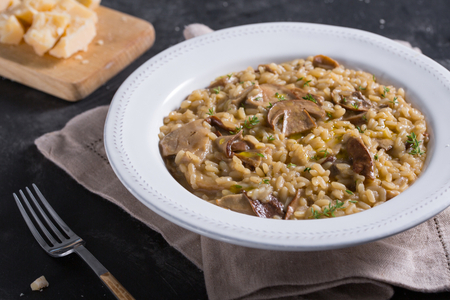 Risotto aux champignons séchés