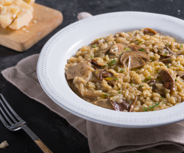 Risotto aux champignons séchés