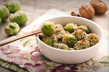 Choux de Bruxelles au gorgonzola et aux noix