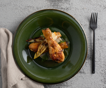 Poulet à la crème de champignons et d'endive