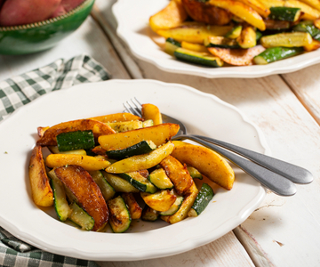 Pommes de terre et courgettes à la poêle