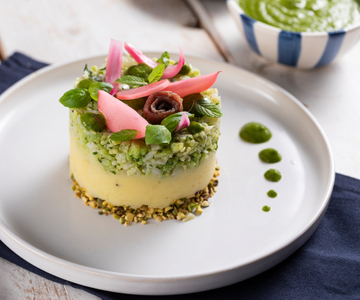 Gâteau de pommes de terre et brocolis