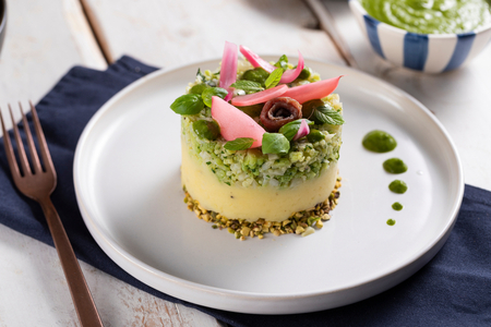 Gâteau de pommes de terre et brocolis