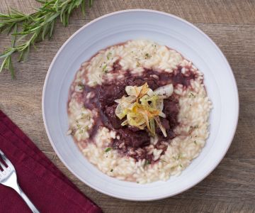 Risotto à la saucisse et Nebbiolo