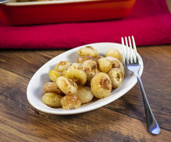 Petits oignons rôtis