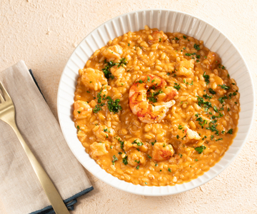 Riz crémeux aux crevettes