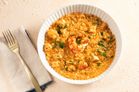 Riz crémeux aux crevettes