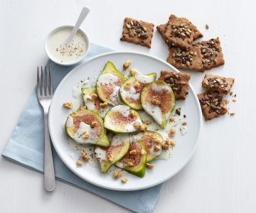 Carpaccio de figues et gorgonzola