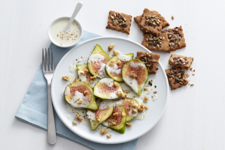 Carpaccio de figues et gorgonzola