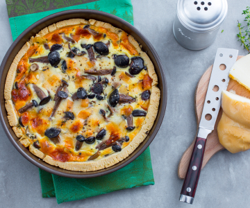 Tarte salée aux champignons mousserons