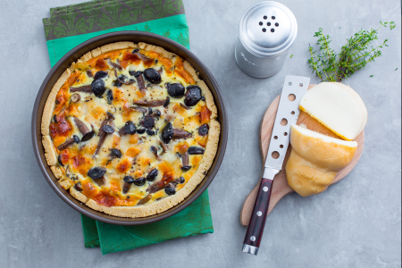 Tarte salée aux champignons mousserons