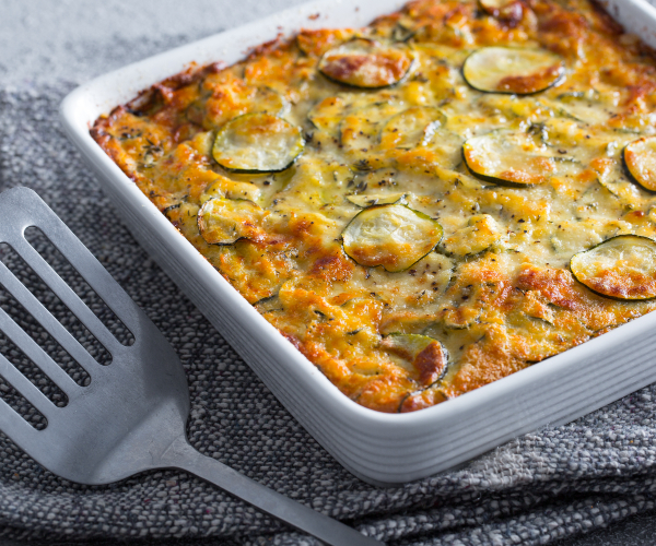 Flan de courgettes filant