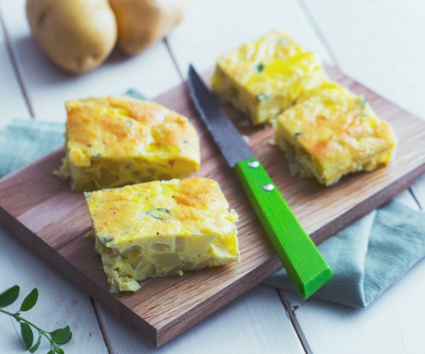 Omelette de pommes de terre au four