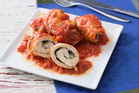 Roulades de dinde à la sauce